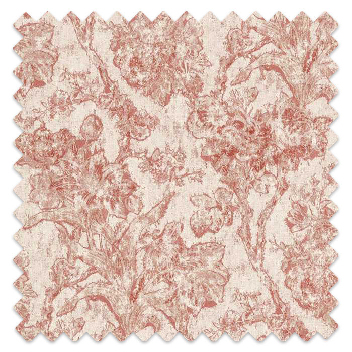 Swatch of Fringed Tulip Toile Putty