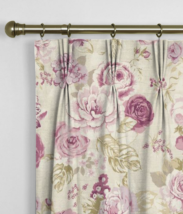 Pinch Pleat Curtains Genevieve Mulberry
