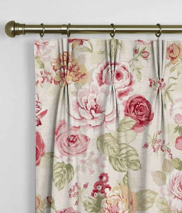 Pinch Pleat Curtains Genevieve Old Rose