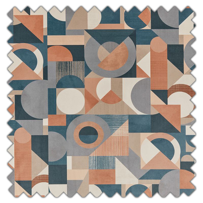 Swatch of Geometrica Velvet Harissa by iLiv