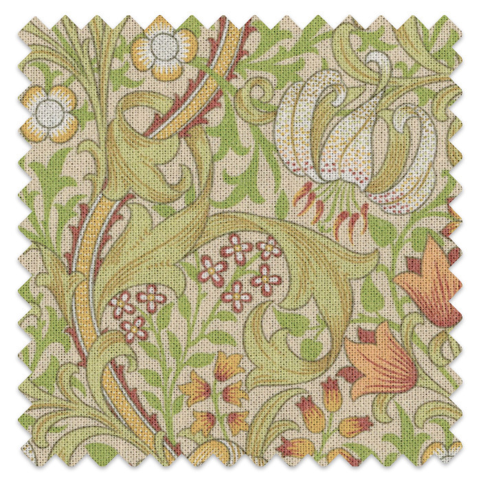Swatch of Golden Lily Cornsilk by William Morris