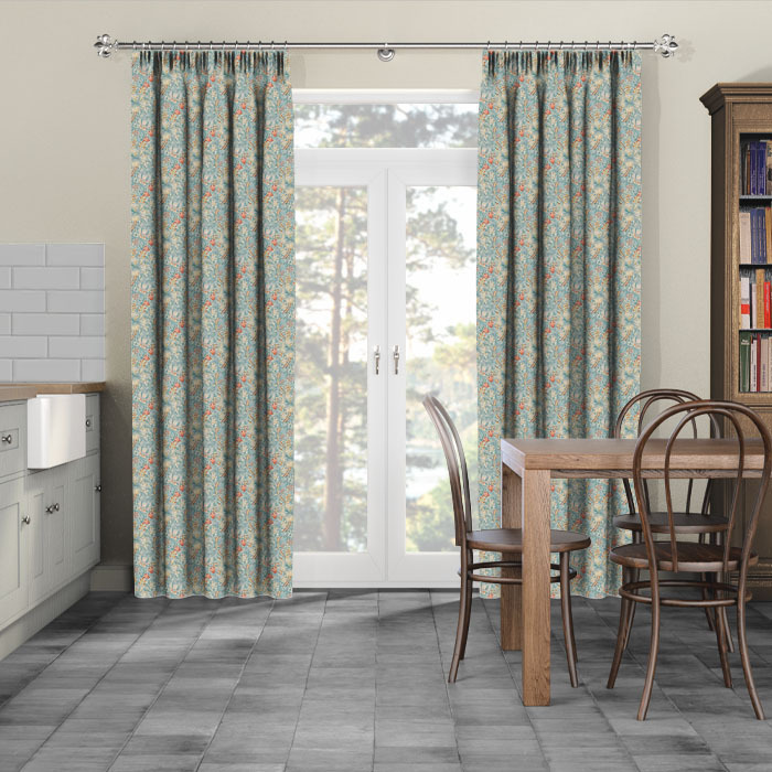 Curtains in Golden Lily Tourmaline by William Morris