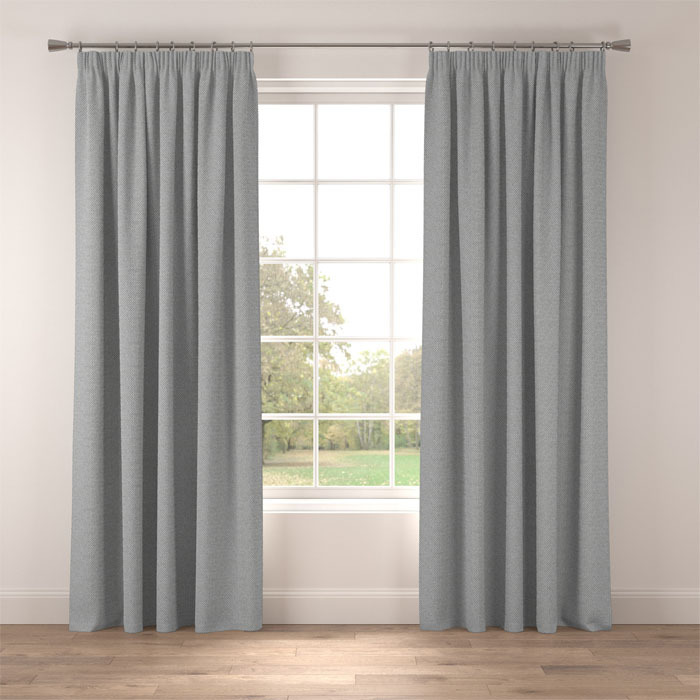 Curtains in Harry Charcoal by Belfield Home
