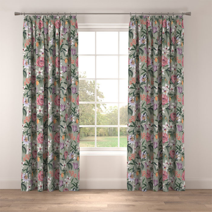 Curtains in Havana Mineral by Belfield Home