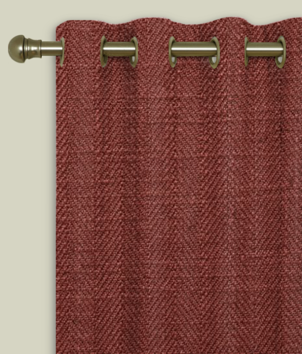 Eyelet Curtains Henley Cinnabar