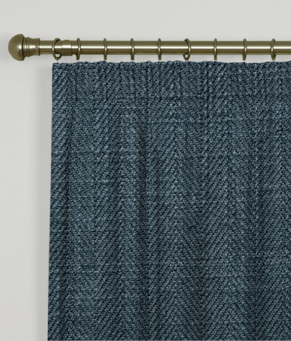 Pencil Pleat Curtains Henley Denim