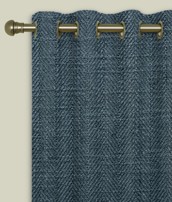 Eyelet Curtains Henley Denim