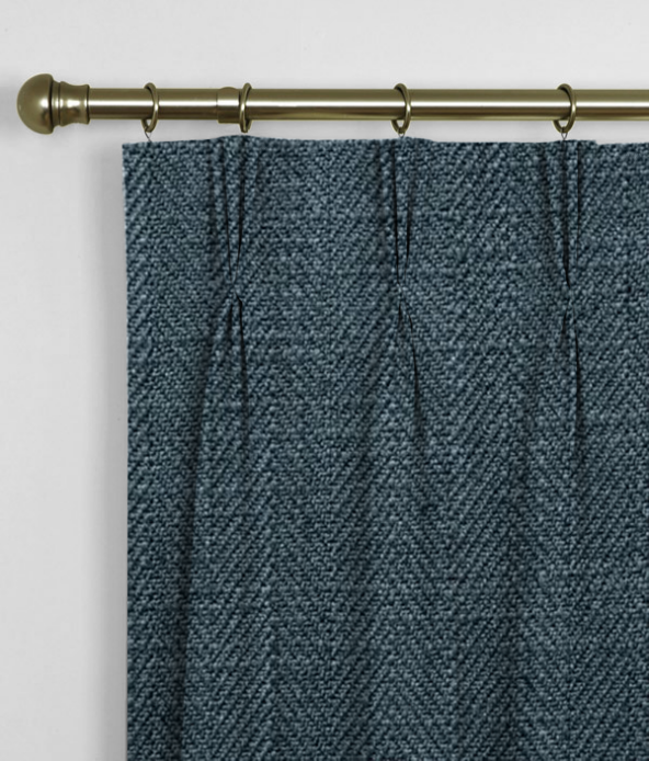 Pinch Pleat Curtains Henley Denim