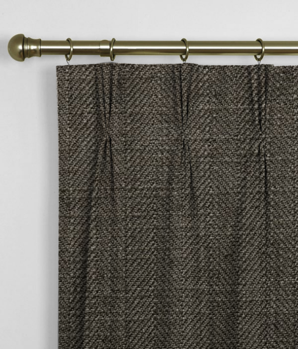 Pinch Pleat Curtains Henley Espresso