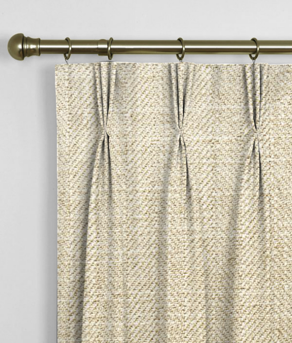 Pinch Pleat Curtains Henley Flax