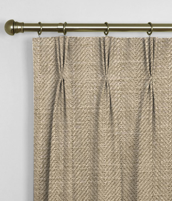 Henley Latte Pinch Pleat Curtains