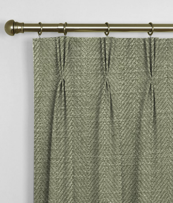 Pinch Pleat Curtains Henley Olive