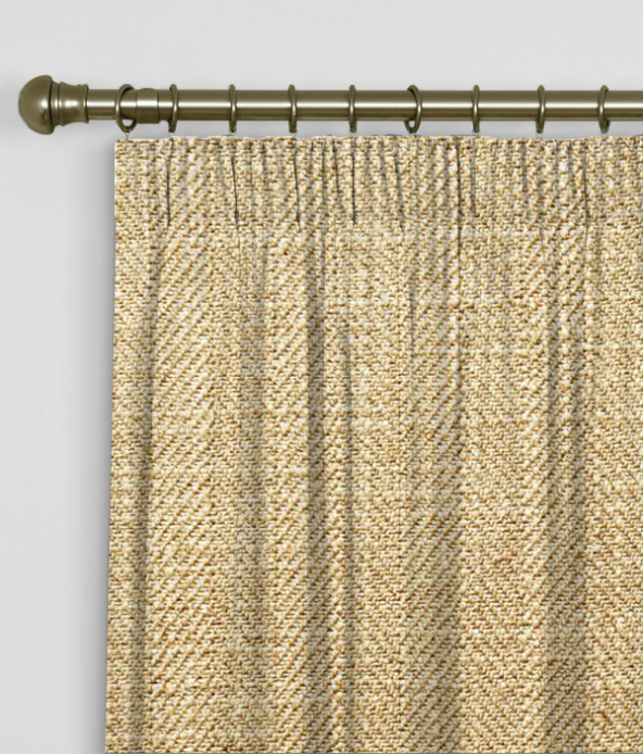Pencil Pleat Curtains Henley Straw