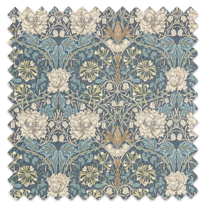 Swatch of Honeysuckle & Tulip Woad/Thyme