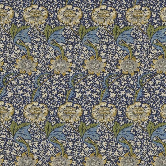 Kennet Indigo/Gold Fabric by Morris & Co