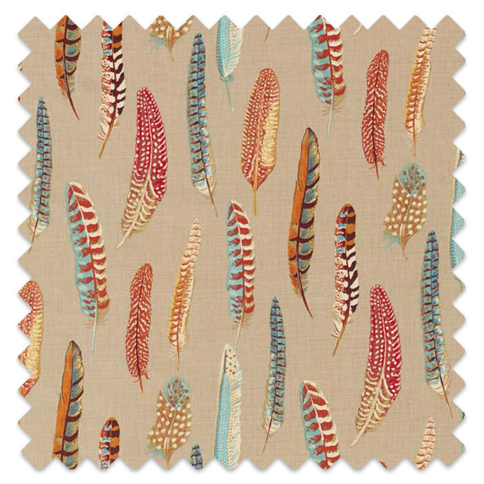 Swatch of Lismore Teal/Russet