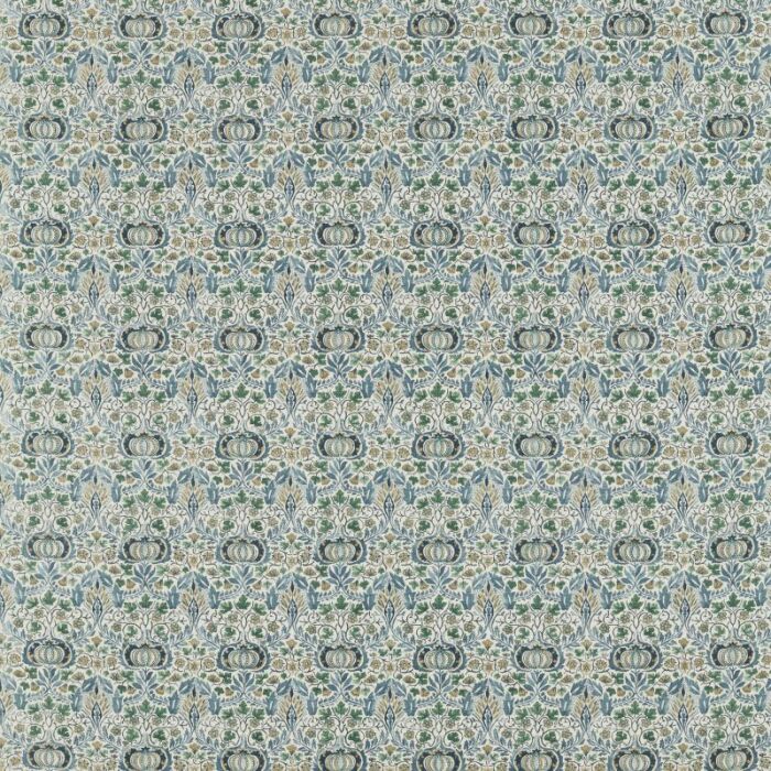 Little Chintz Blue/Fennel Fabric by Morris & Co