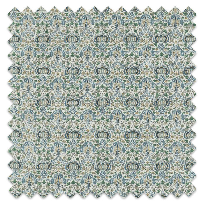 Swatch of Little Chintz Blue/Fennel