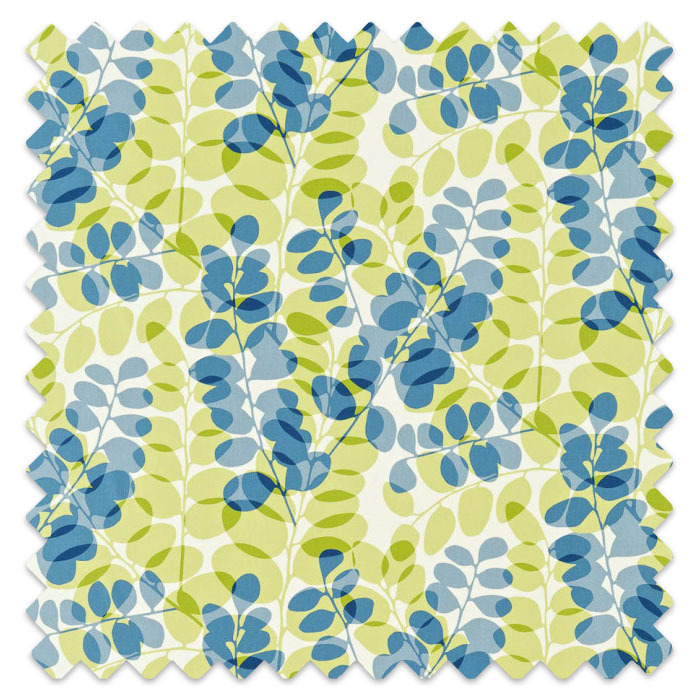 Swatch of Lunaria Chalk Denim Lime by Scion