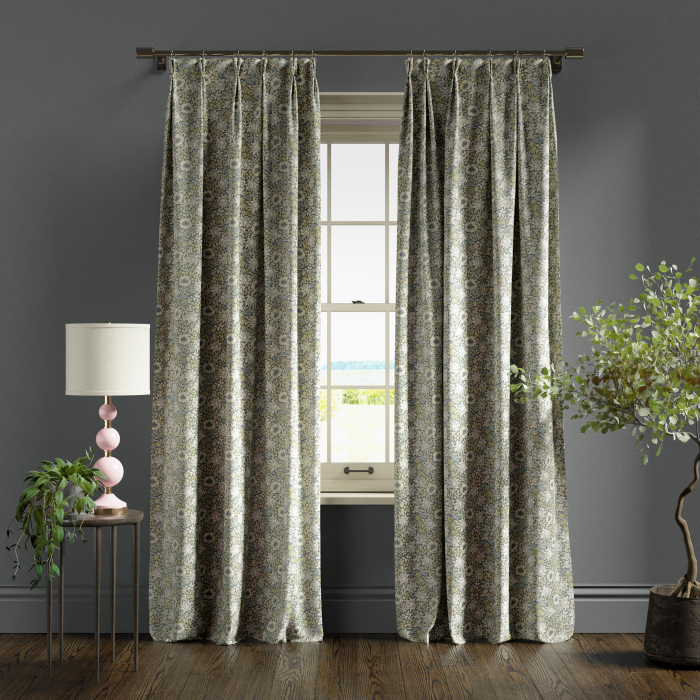 Curtains in Mallow Slate Dove