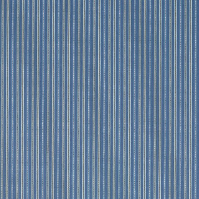 Melford Stripe Marine Fabric by Sanderson