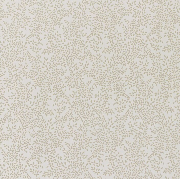 Metallic Leaves Oyster Fabric by Sara Miller