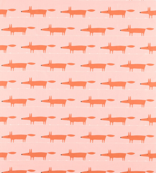 Midi Fox Milkshake Fabric by Scion