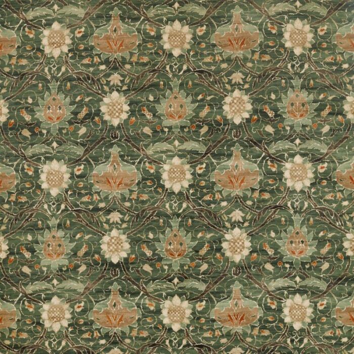 Montreal Velvet Forest/Teal Fabric by Morris & Co