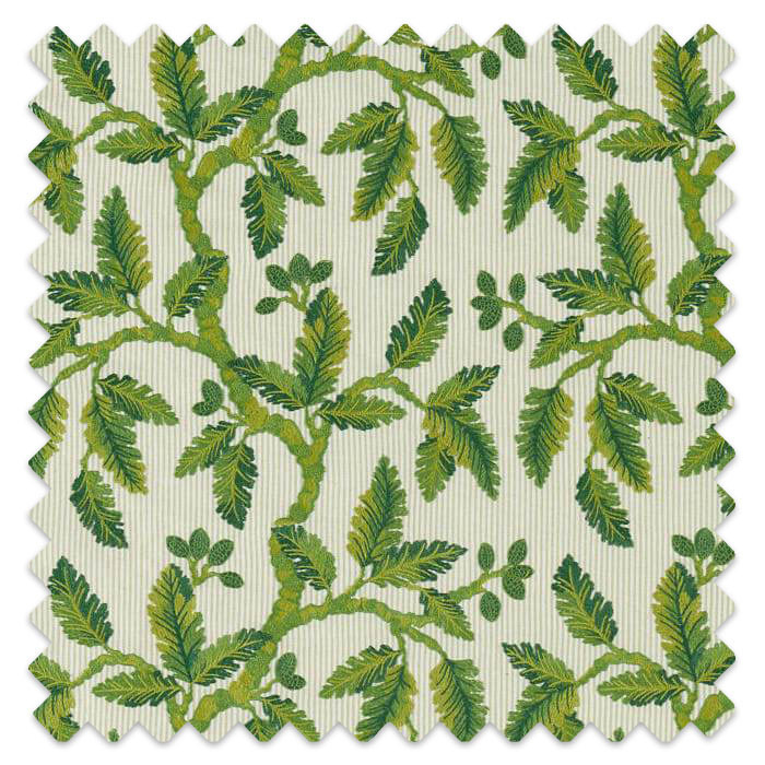 Swatch of Oaknut Stripe Botanical Green