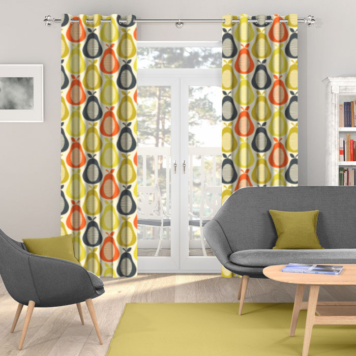 Curtains Orla Kiely Scribble Pears Multi