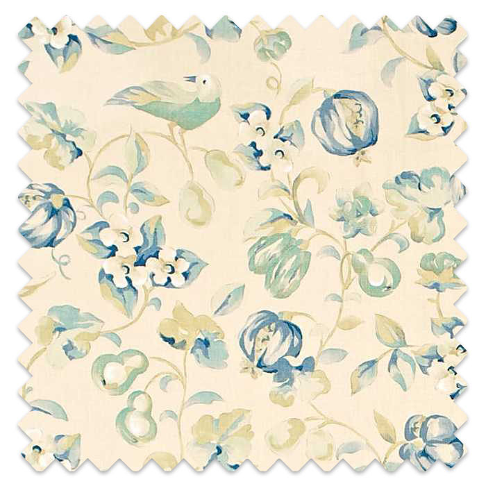 Swatch of Pear & Pomegranate China Blue