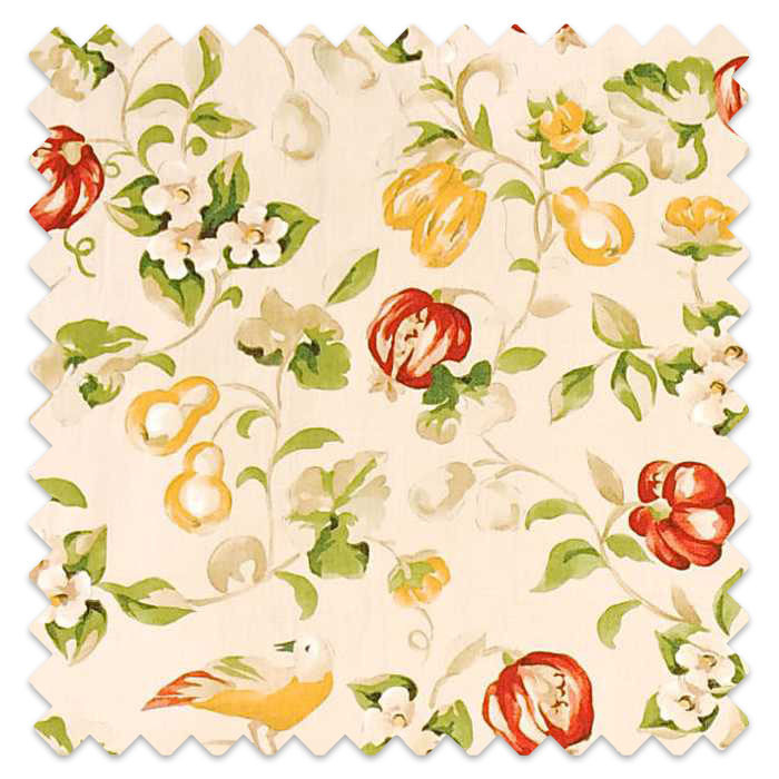 Swatch of Pear & Pomegranate Lemon/Vermillion