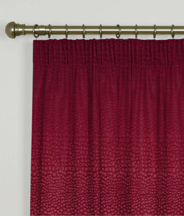 Pencil Pleat Curtains Pulse Velvet Crimson