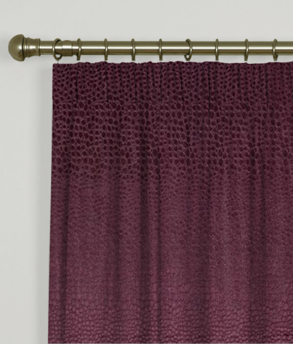 Pencil Pleat Curtains Pulse Velvet Crimson