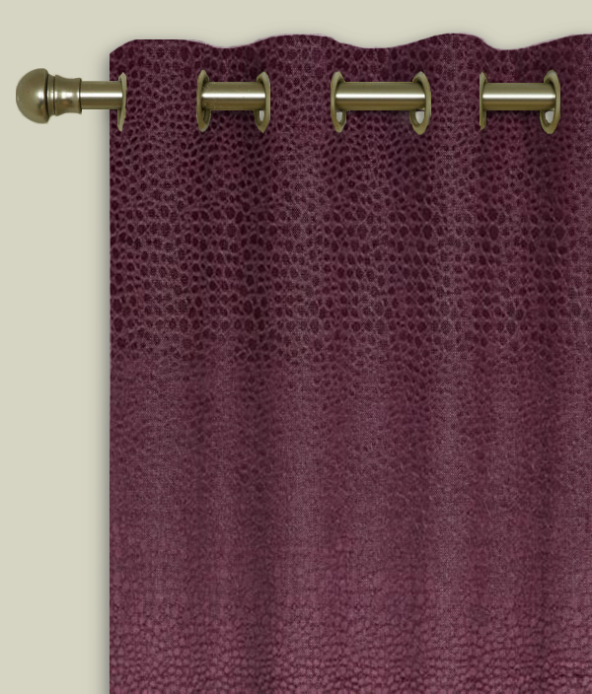 Eyelet Curtains Pulse Velvet Crimson