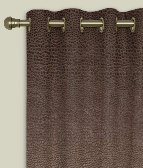 Eyelet Curtains Pulse Velvet Espresso