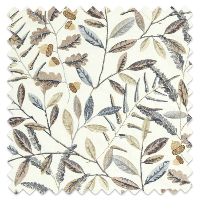 Swatch of Quercus Linen/Steel Blue