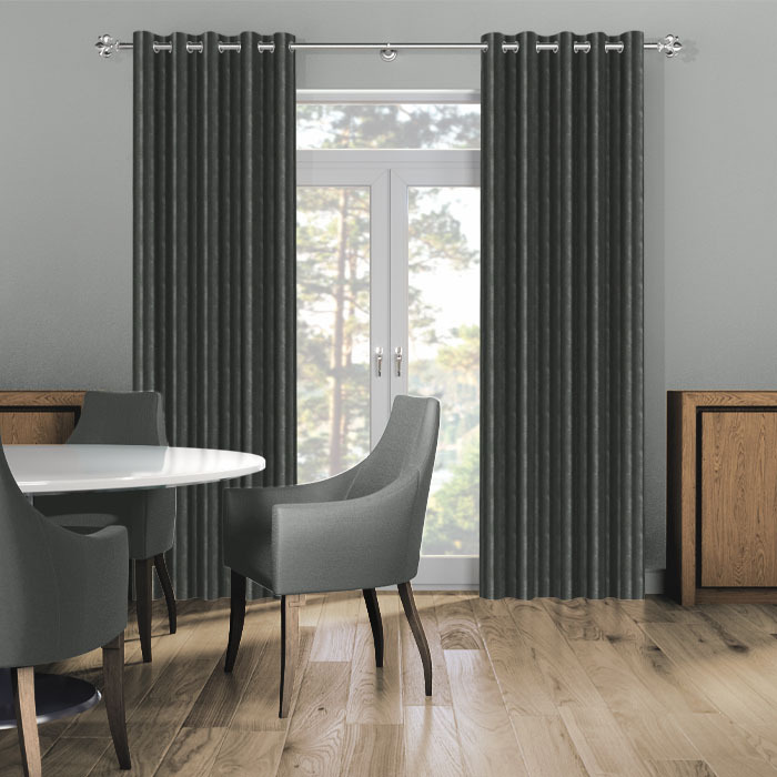 Curtains in Rhythm Charcoal