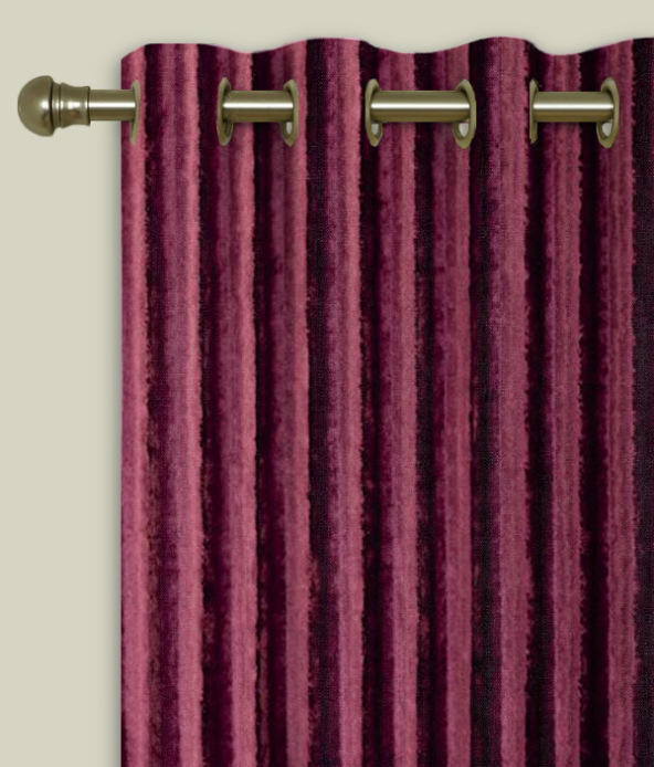 Eyelet Curtains Rhythm Velvet Sorbet