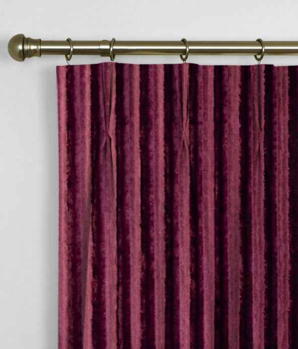 Pinch Pleat Curtains Rhythm Velvet Sorbet