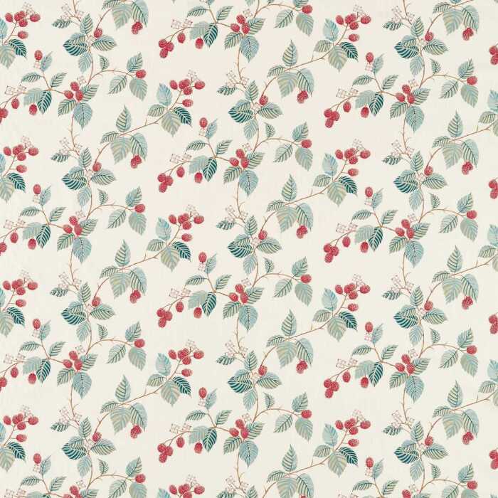 Rubus Raspberry Fabric by Sanderson