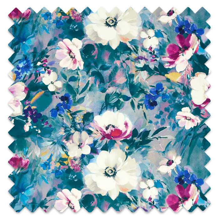 Swatch of Rugosa Damson Velvet by Clarke And Clarke