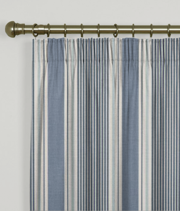 Pencil Pleat Curtains Sail Stripe Cloud