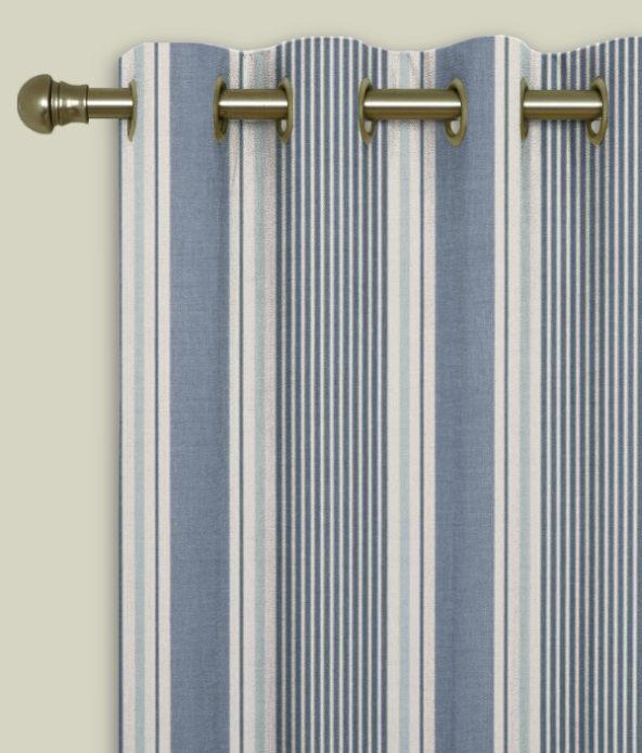 Eyelet Curtains Sail Stripe Cloud