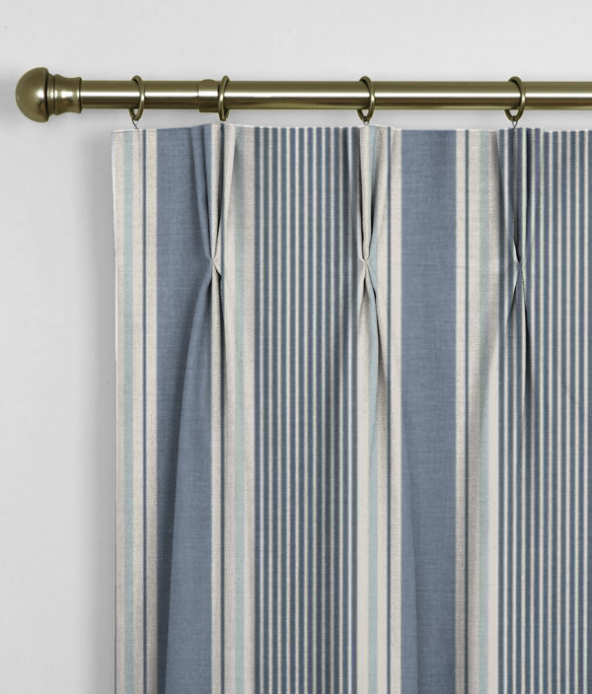 Pinch Pleat Curtains Sail Stripe Cloud