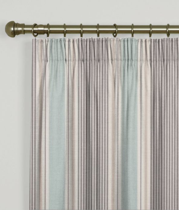 Pencil Pleat Curtains Sail Stripe Mineral