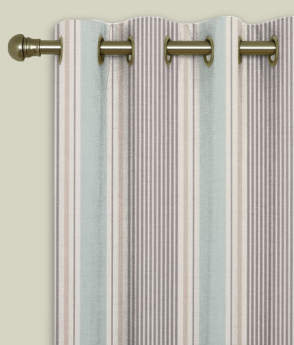 Eyelet Curtains Sail Stripe Mineral