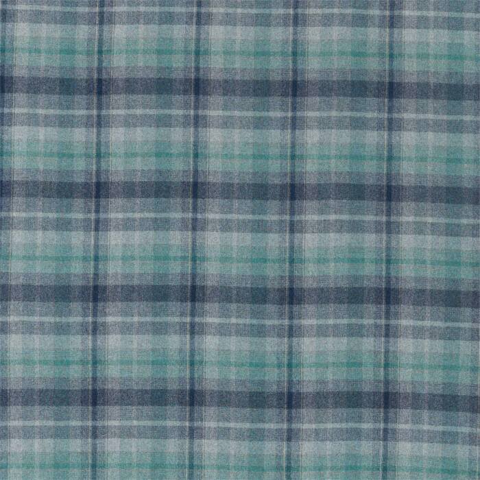 Samphrey Check Chasm/Indigo Fabric by Sanderson
