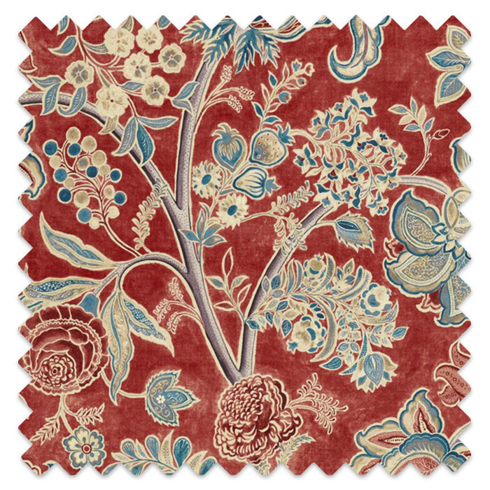 Swatch of Shalimar Ruby/Teal