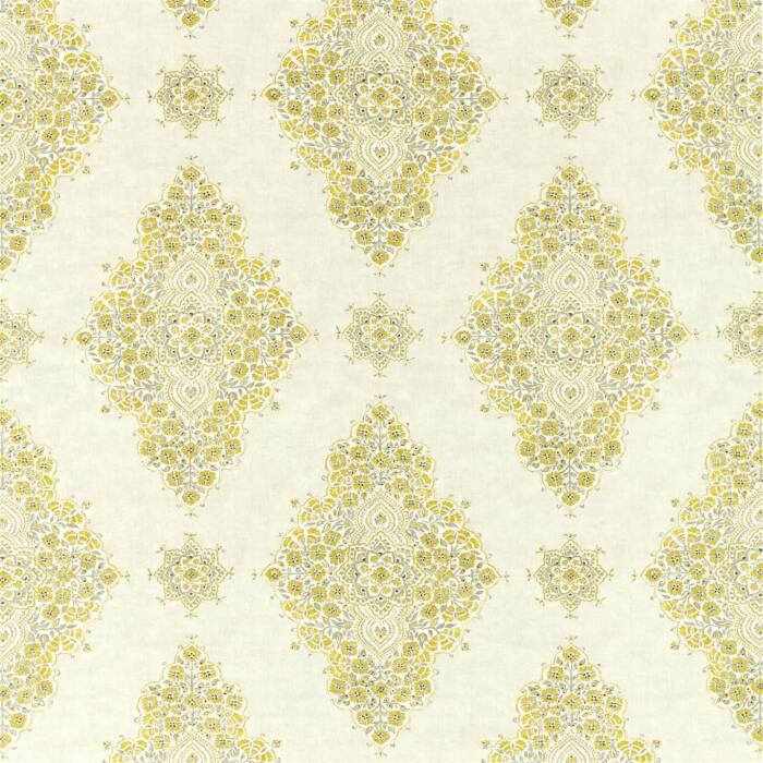 Siam Diamond Sumac/Grey Fabric by Sanderson